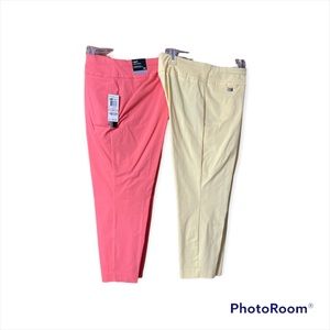 2 pair Alfani capris (Georgia peach and yellow) Closet Clean out!!!